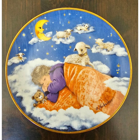 VINTAGE KAISER Sleep Baby Sleep PLATE W. Germany Cottagecor Nursery - Picture 1 of 2